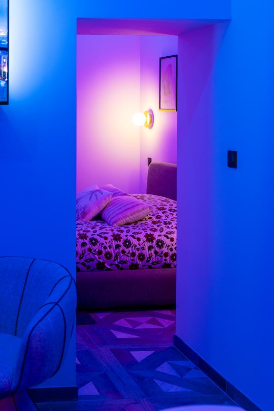 Hermitage Spa : accès à la chambre depuis le salon