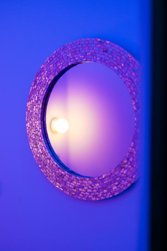 Hermitage Spa : miroir rond en mosaïque