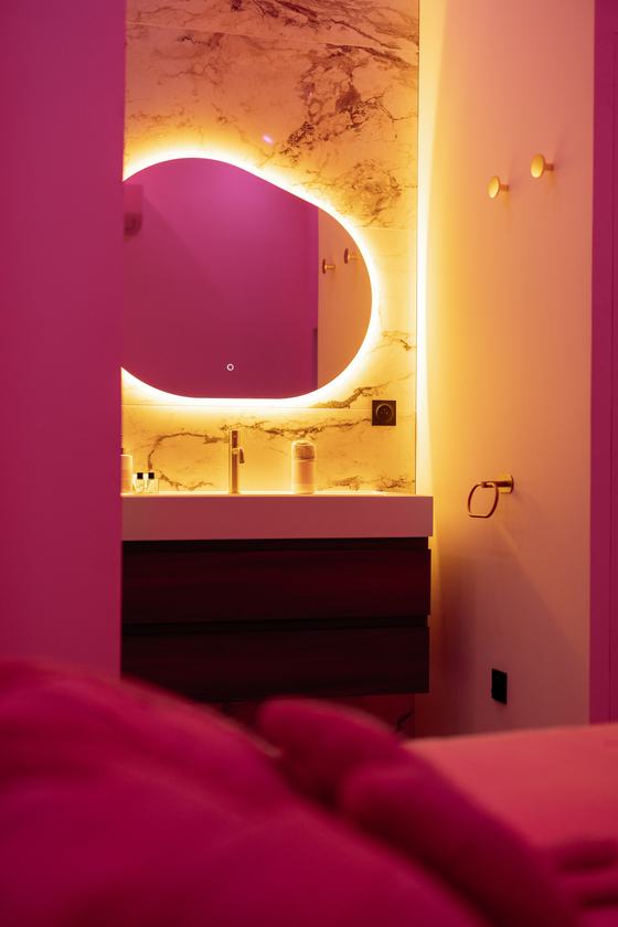 Wellness Spa : salle de bains vue depuis la chambre