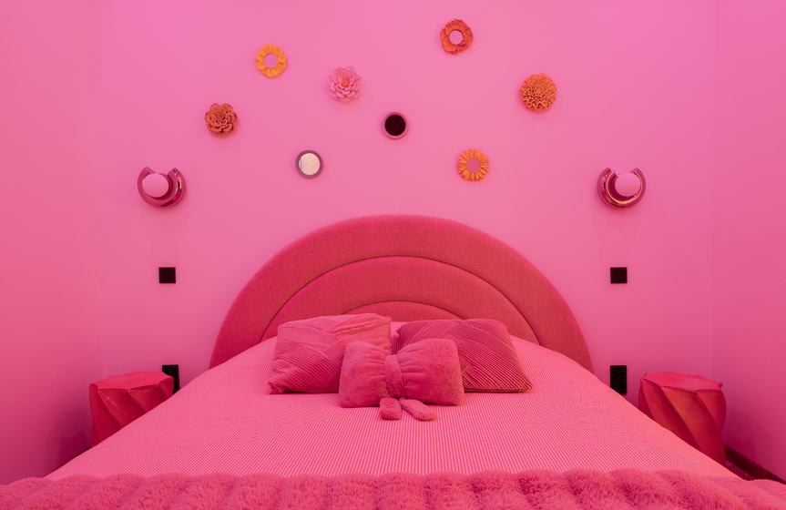 Wellness Spa : tête de lit et fleurs murales